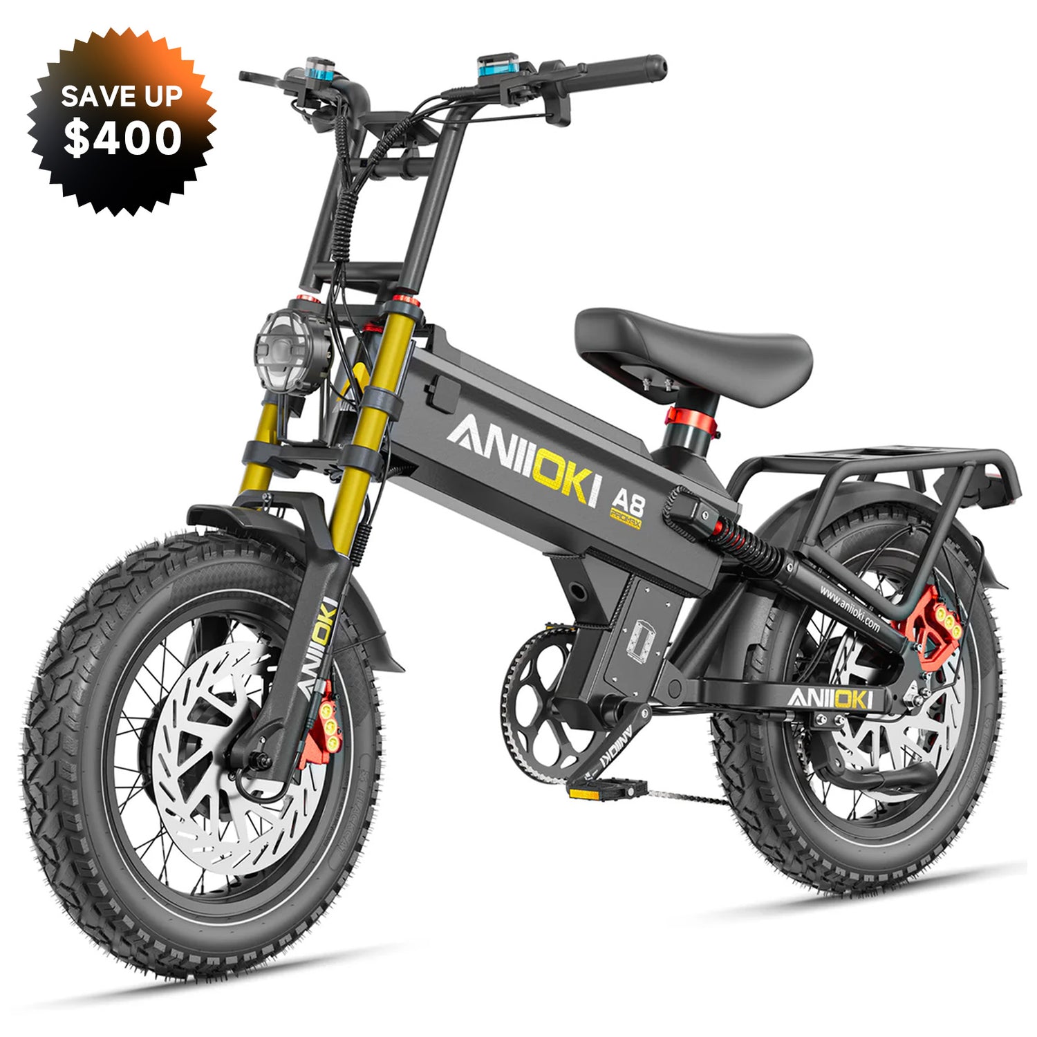 2025 Version A8 Pro Max 52V Dual Motor Ebike