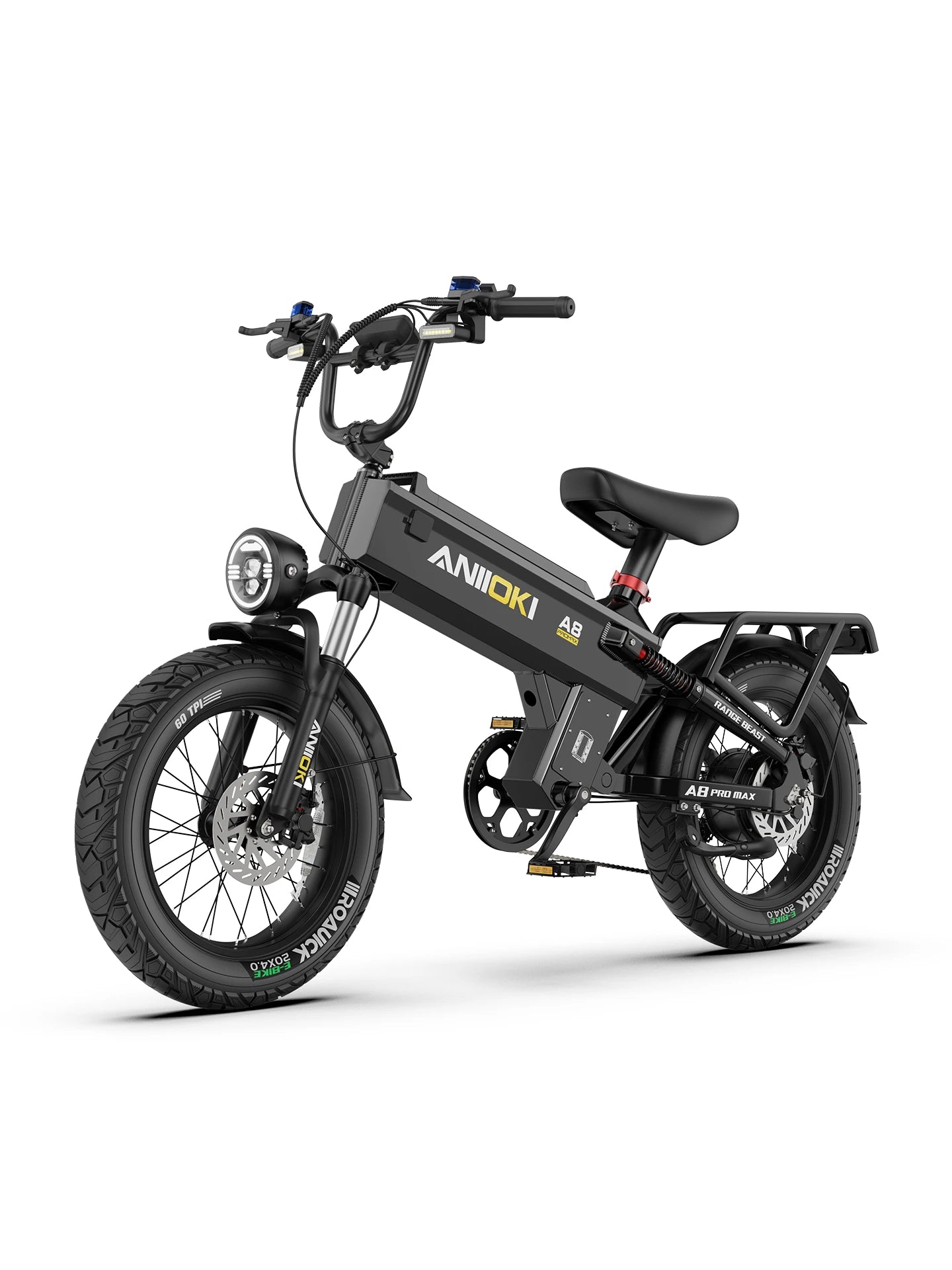 Aniioki City Commuter Ebike, 52V 70Ah, 200-Mile Range, Gray