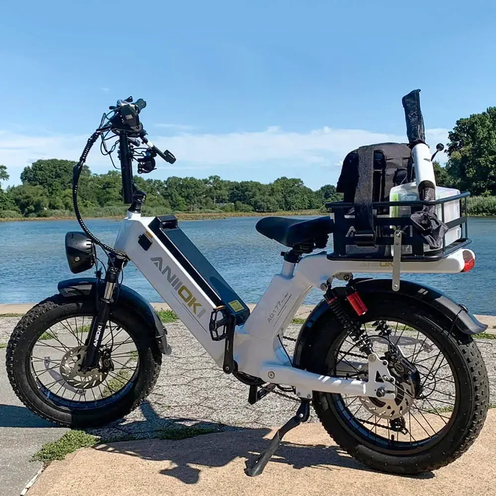 3 wheel rickshaw bicycle Nantucket Style Front Wicker Bike Basket by Happy Ebikes making it perfect for extended trips and harsh weather Pedego Electric Bikes | Handlebar